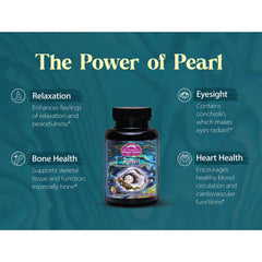 Close-up of Pearl Powder packaging with brand logo for trusted quality.