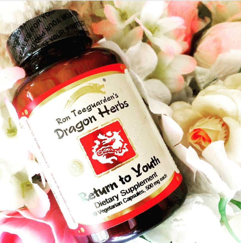 Dragon Herbs Return to Youth packaging front indicates heritage and quality
