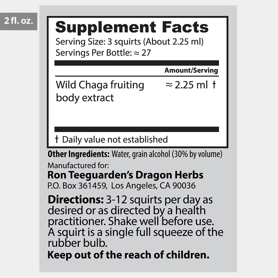 Dragon Herbs Wild Siberian Chaga Drops dispensing dropper demonstrates controlled intake for adaptability.