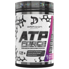 DRAGON PHARMA ATP FORCE bottle label emphasizing 5 g CreaPure creatine.