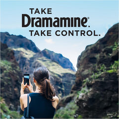 Easy-open packaging of Dramamine chewables for travel convenience
