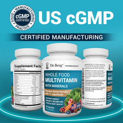 Close-up of Dr. Berg Whole Food Multivitamin ingredients blend.