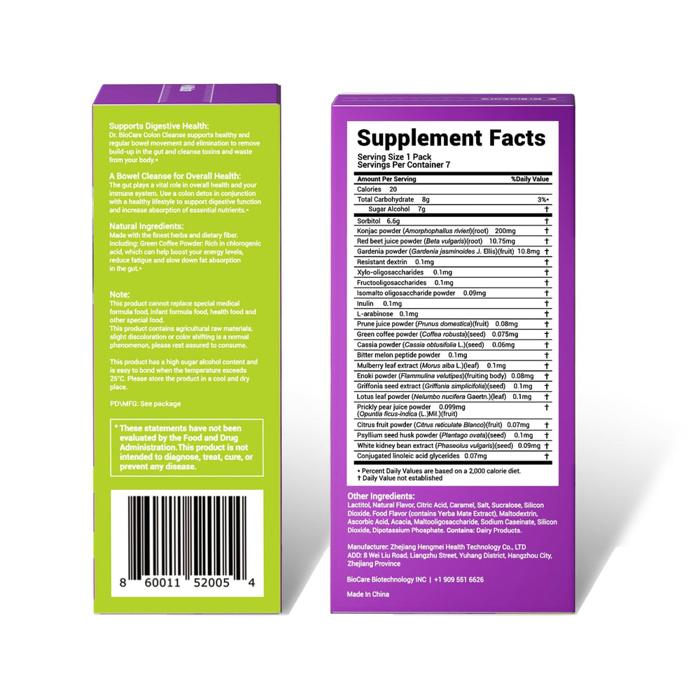 DrBioCare Colon 7 Days Cleanse measuring cup, convenient dose for users.