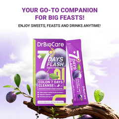 DrBioCare Colon 7 Days Cleanse pack back, ingredient overview for health.