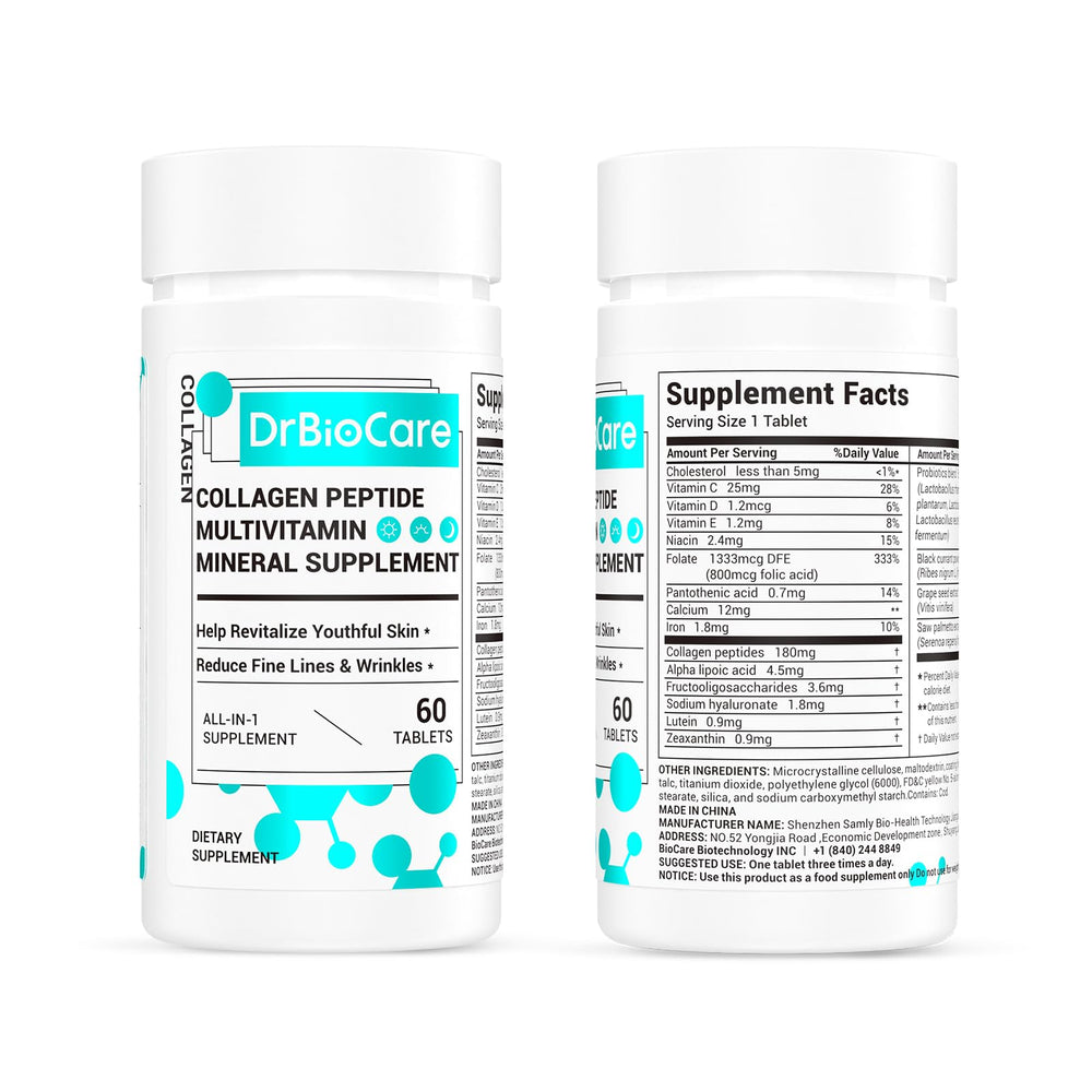 DrBioCare Vitamin B Complex capsules representing energy and skin health