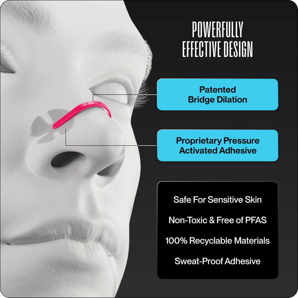 Dream Recovery Second Wind nasal strip at bedtime supports relaxed breathing