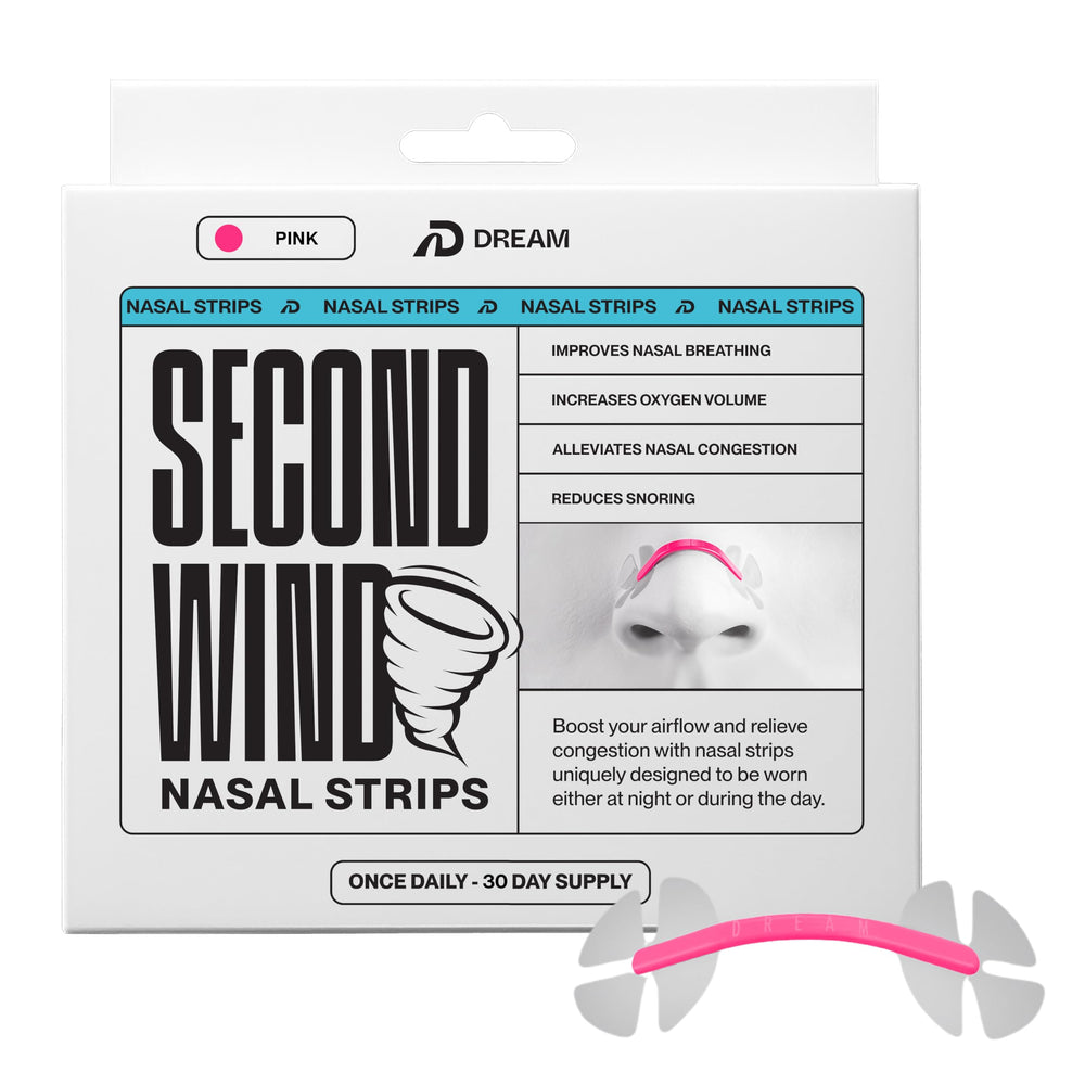 Dream Recovery Second Wind nasal strip packaging shown for travel and easy storage