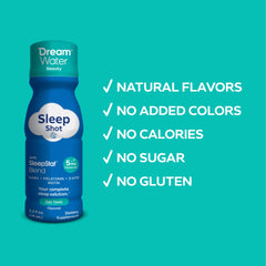 Amber Dream Water Beauty Sleep Shot bottle protecting potency from light.