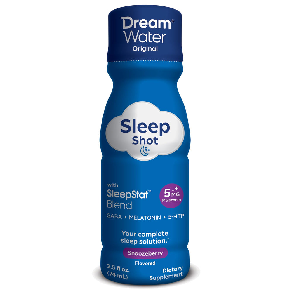 Dream Water Snoozeberry Shot flavor emphasizes Snoozeberry taste for bedtime rituals.