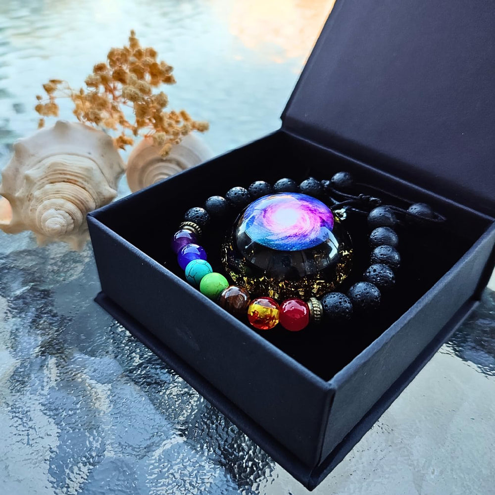DREMINOVA orgonite pendant close-up in black obsidian highlights craftsmanship for mindful wear.