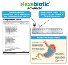 Tiny delayed-release Nexabiotic capsules designed for easy swallowing