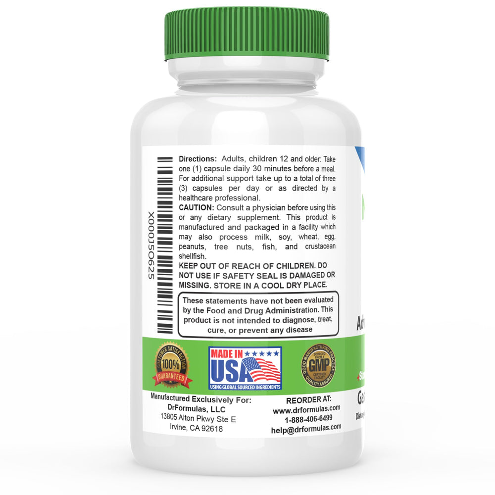 Ingredient label emphasizes Saccharomyces boulardii and Lactobacillus rhamnosus strains