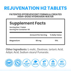 Glass of water with DRINK HRW Rejuvenation tablet for mental clarity.