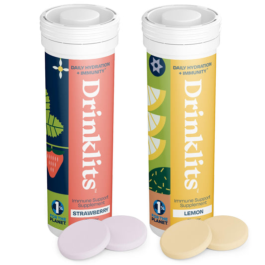 Drinklits immunity tubes lemon-strawberry bundle for daily wellness support.