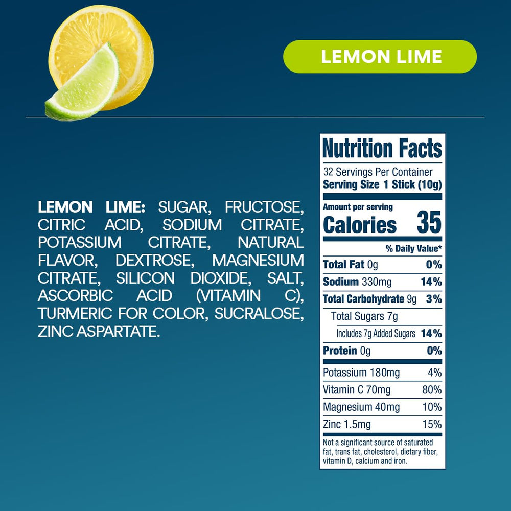 DripDrop Lemon Lime travel pack ideal for sports on the go