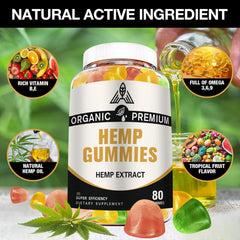 DriRaych hemp gummies bottle label highlighting potency and quality