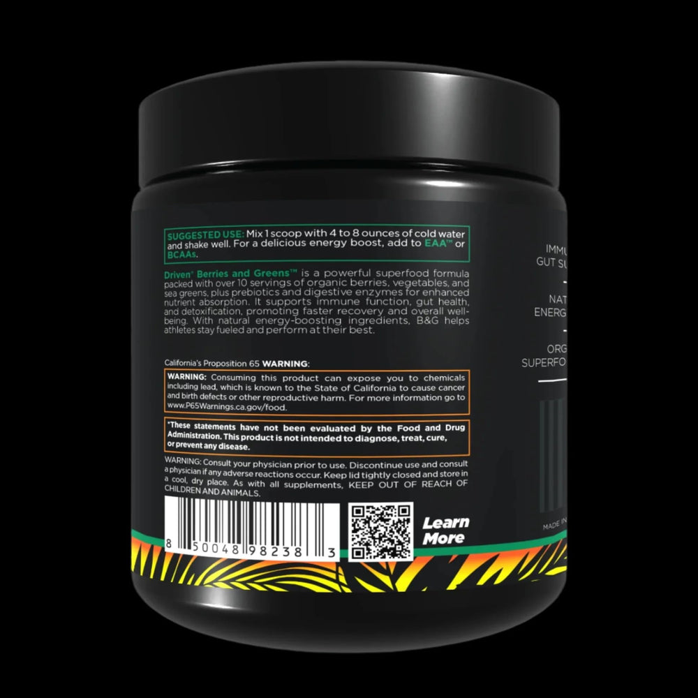 Athlete preparing a shaker with Driven B&G before training for energy support.