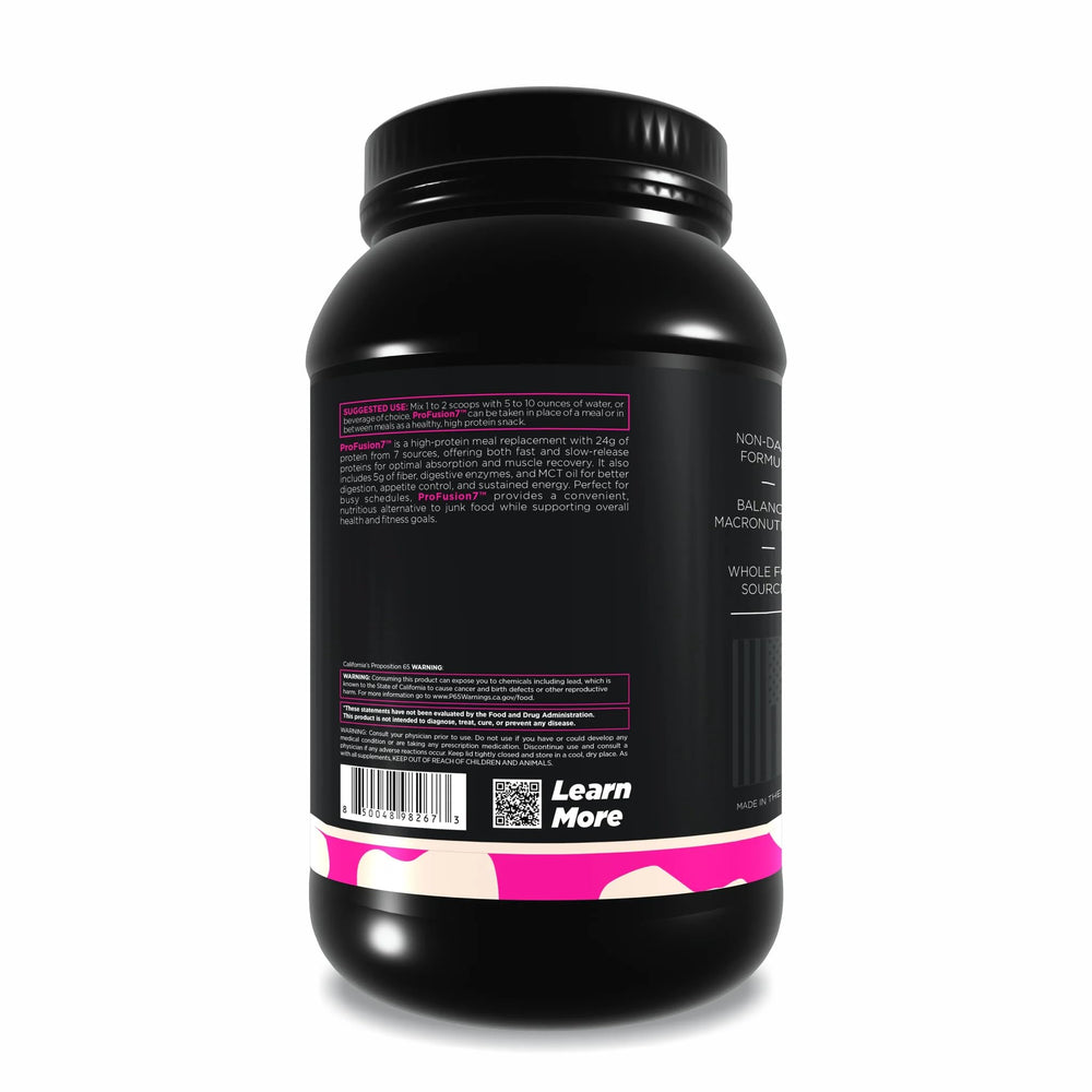 Driven Nutrition ProFusion7 seven-stage blend illustrated for sustained energy.