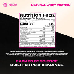 Scoop of Driven WHEY with BCAAs for complete amino profile