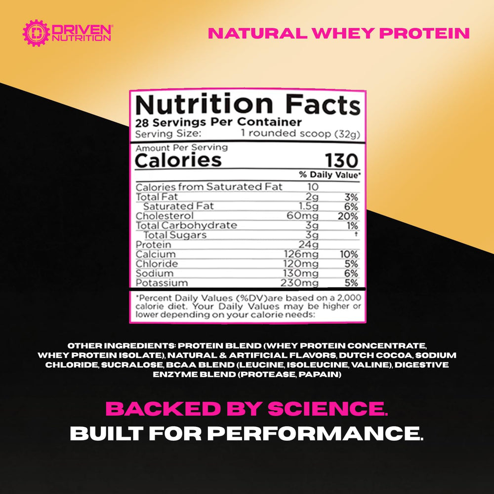 Driven WHEY shake with caramel latte flavor ready to enjoy after training