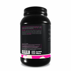 2 lb tub of Driven WHEY on kitchen shelf