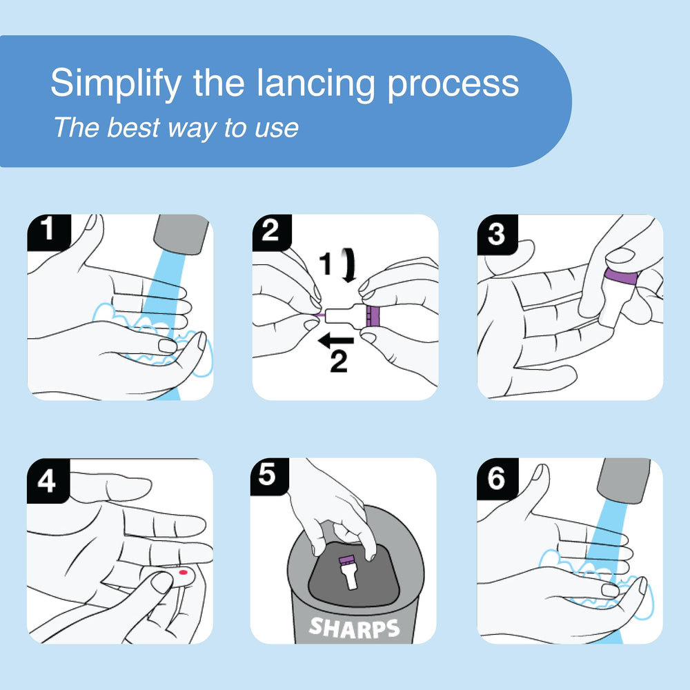 Needle retracts permanently after activation for safer disposal.