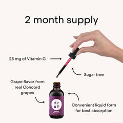 DRP Elderberry Drops bottle features sugar-free vegan formula.