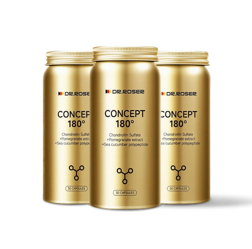 DR.ROSER 180° Capsules bottle highlighting joint flexibility support for daily activities.