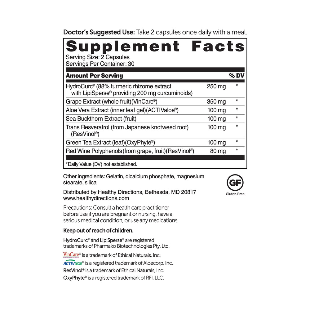 DR.WHITAKER Triveratrol Gold capsules shown for convenient daily aging support.