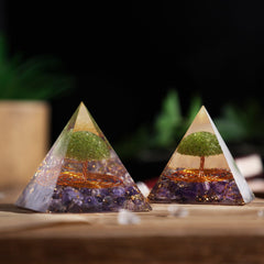 dssmboom copper wire detail showing handcrafted orgone pyramid design