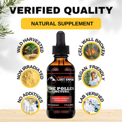 Label highlights the alcohol-water dual extraction process