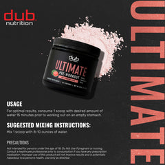 Dub Nutrition Watermelon Wave nutrition label close-up with ingredient highlights