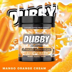 Dubby Mango Orange Cream flavor close-up showing vibrant fruit notes for refreshing taste.