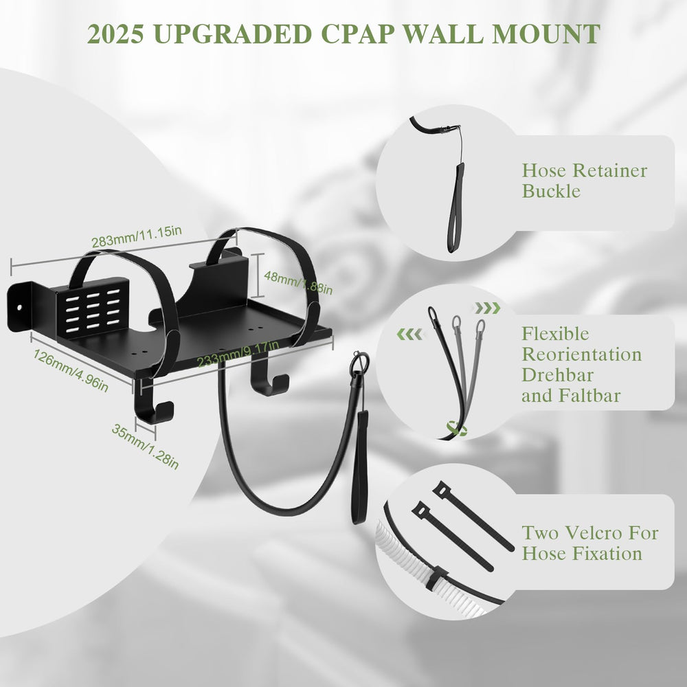 DUDUXI CPAP dual-hook design keeps mask and hose secure