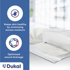 Dukal 224 Oil Emulsion Dressing demonstrates absorbent design for fluid handling in clinical settings