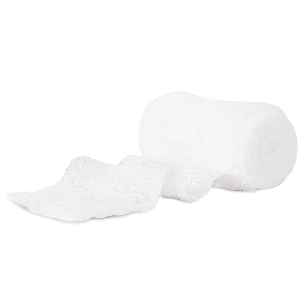 Dukal 545 Fluff Bandage Roll front view showing rolled cotton gauze for secure wound dressing