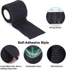 DUOQIAN bandage wrap secured on wrist for comfortable support.
