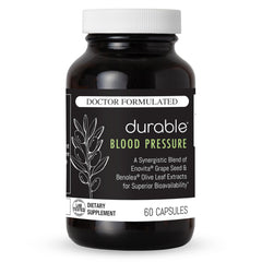 Durable Blood Pressure olive leaf bottle showing plant-based circulation support