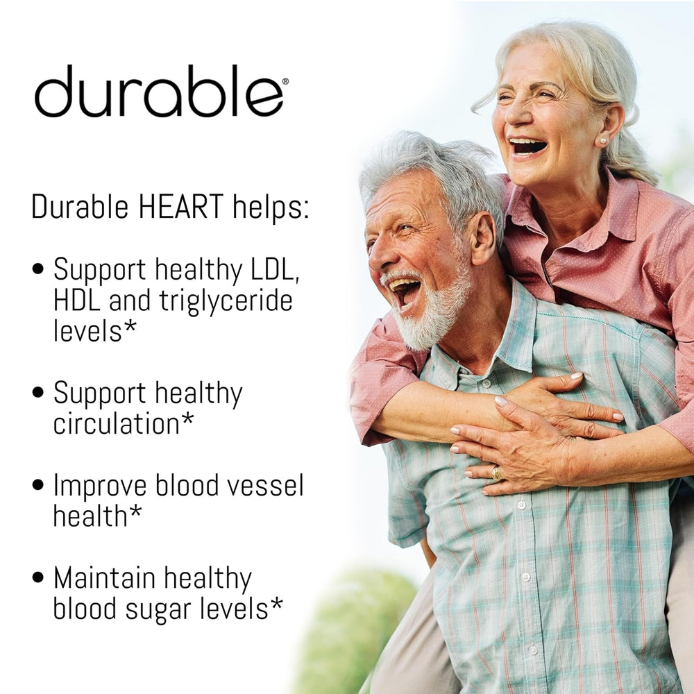 Durable Heart vegan non-GMO certification icon.