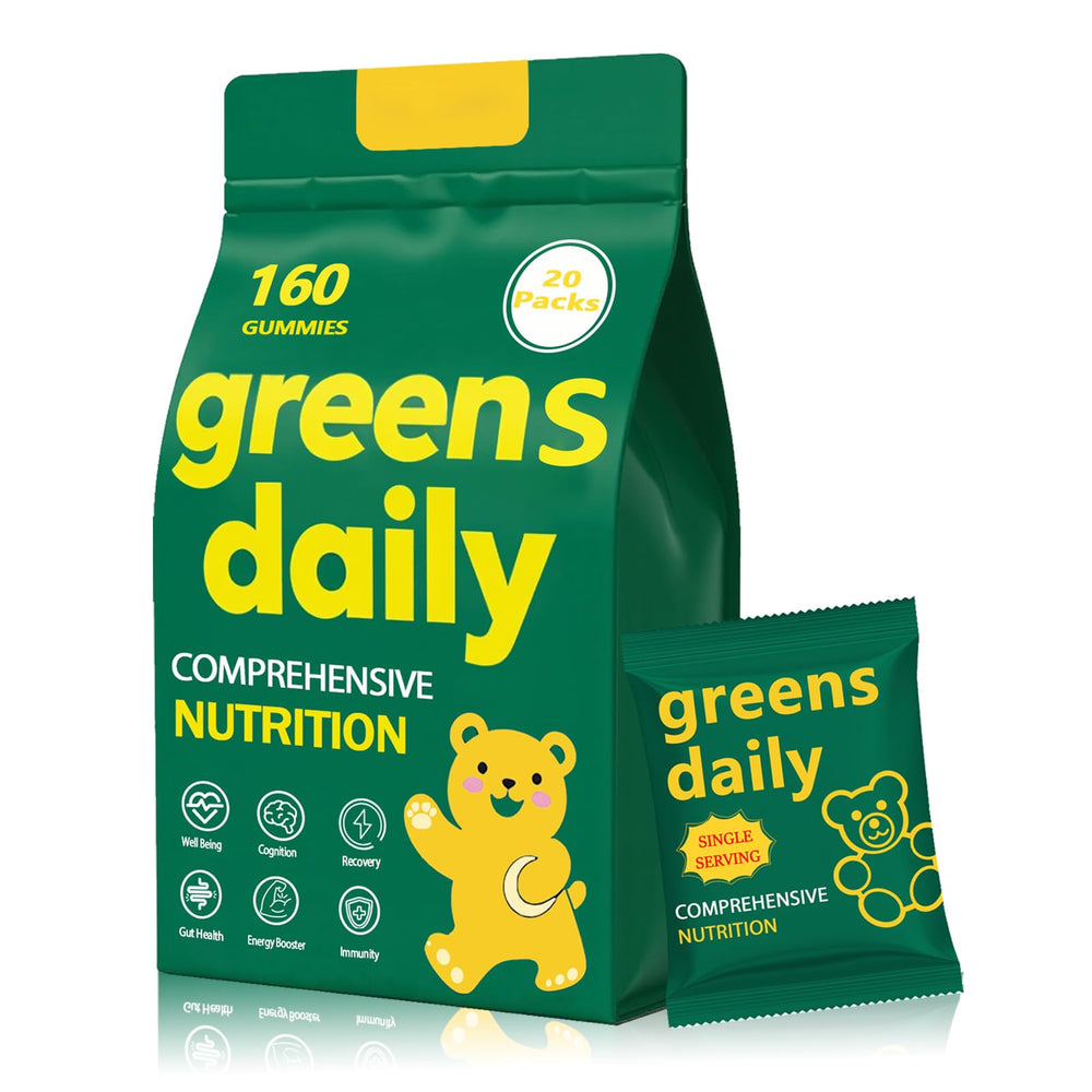 DYDUON Greens Gummies packets—convenient daily greens for on-the-go wellness.