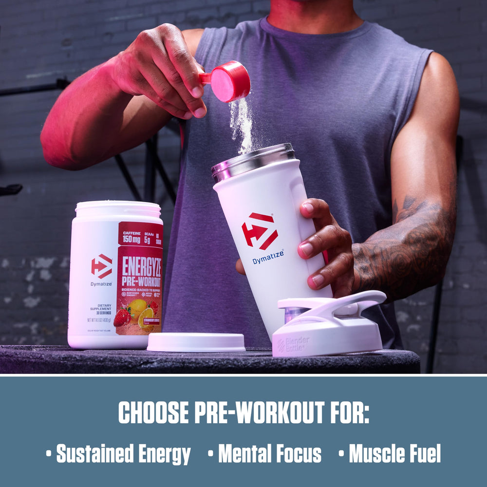 Energyze label close-up showing no sugar and performance blend