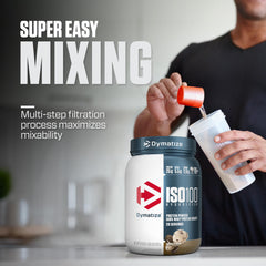 Pour-ready bottle close up showing ready to make post workout drink