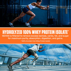 Dymatize ISO100 in a bright kitchen, ideal for everyday protein needs
