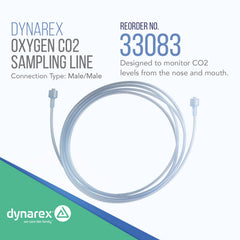 Transparent Dynarex line enabling CO2 sampling during oxygen delivery