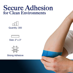 Close-up of internal foil strip on Dynarex bandages for easy detection