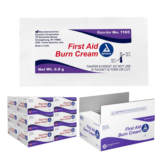 Dynarex burn cream single-dose packet for clean, quick first aid application