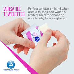 First-aid kit ready Dynarex BZK antiseptic towelettes in case or dispenser.