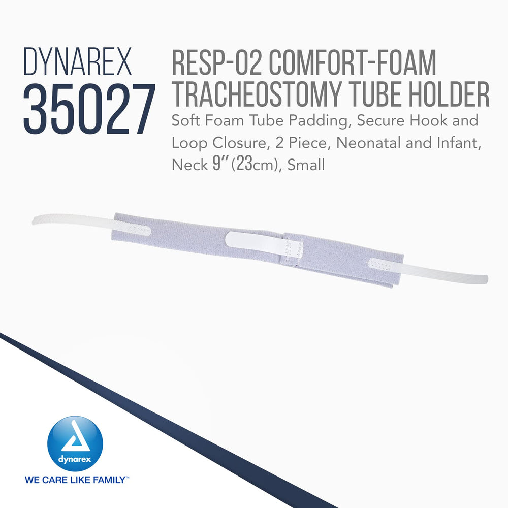Secure hook-and-loop closure helps keep the tube in place during daily care.