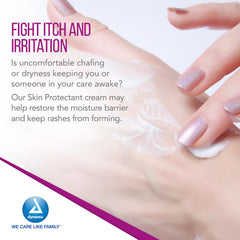 Dynarex Dynashield zinc oxide formula with vitamins A, D, E hydrates skin.