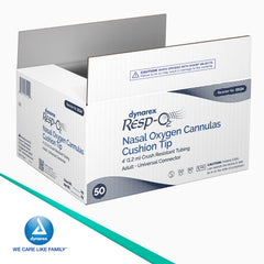 Dynarex Resp-O2 nasal cannula adult size fits standard oxygen therapy needs.